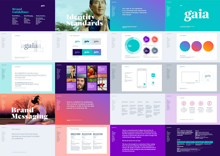 Gaia brand guidelines thumbnails