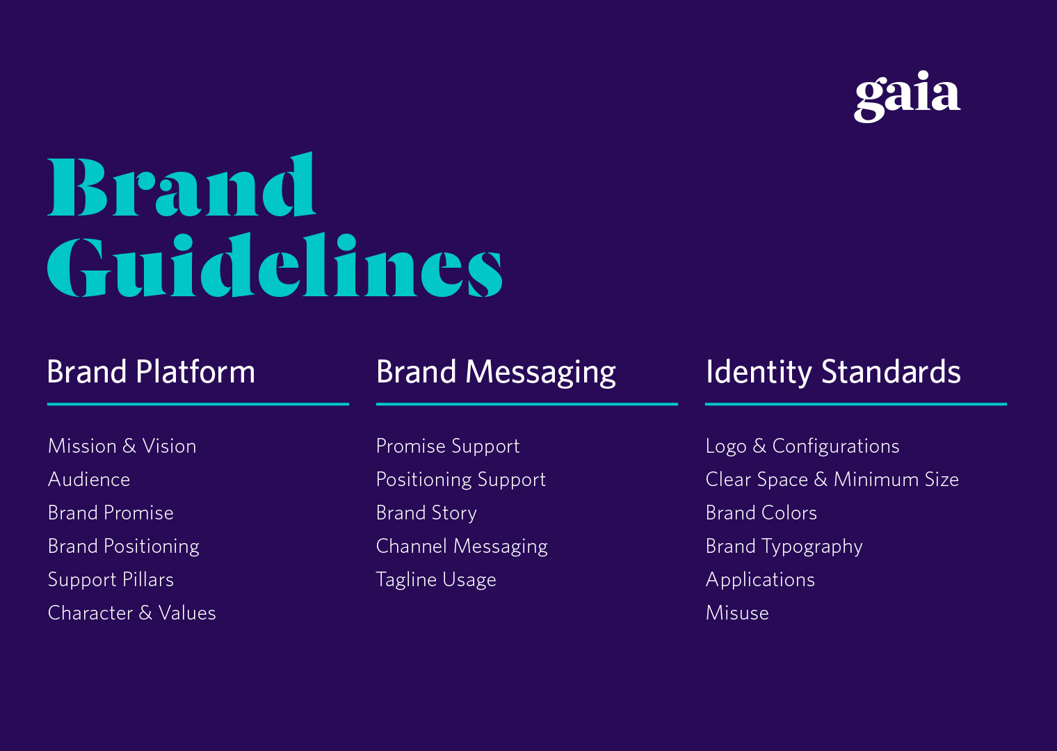 Gaia brand guidelines