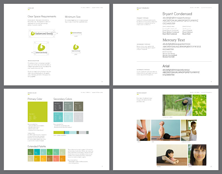 Balanced Body brand book pages